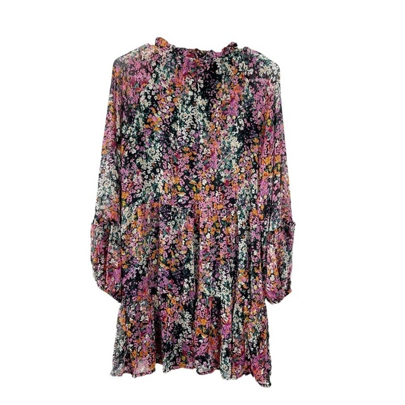 VINCE CAMUTO Ladies Multicolored Three Tier Black Mini Dress Size Small - Picture 3 of 13